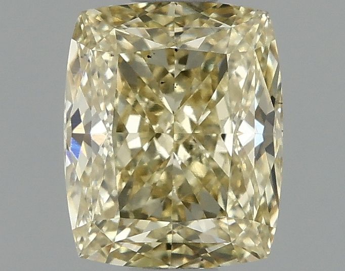 Lab-Grown Cushion Diamond - 1.03 Carats, Fancy Intense Yellow Color, VS2 Clarity - Certified by IGI - Report Number: LG685540100