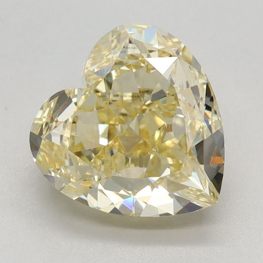 Lab-Grown Heart Diamond - 2.48 Carats, Fancy Intense Yellow Color, VVS2 Clarity - Certified by IGI - Report Number: LG638449043