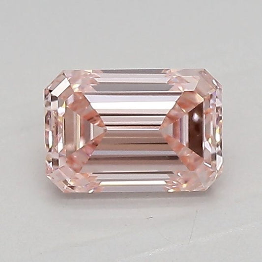 Lab-Grown Emerald Diamond - 0.75 Carats, Fancy Intense Pink Color, VVS2 Clarity - Certified by IGI - Report Number: LG607316215