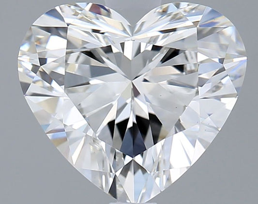 Lab-Grown Heart Diamond - 2.01 Carats, F Color, VVS2 Clarity - Certified by IGI - Report Number: LG677516830