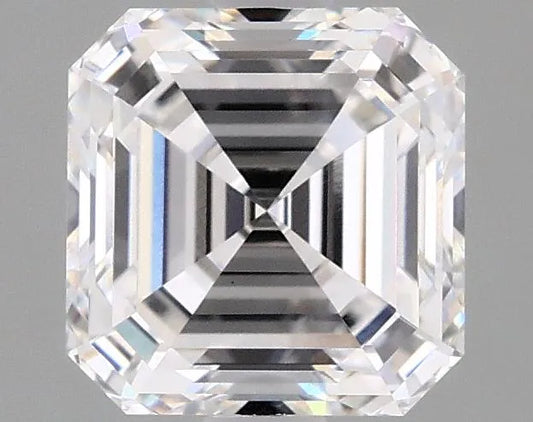 Diamant émeraude carré de 1,99 ct, cultivé en laboratoire (couleur E, pureté VVS2, certifié IGI)