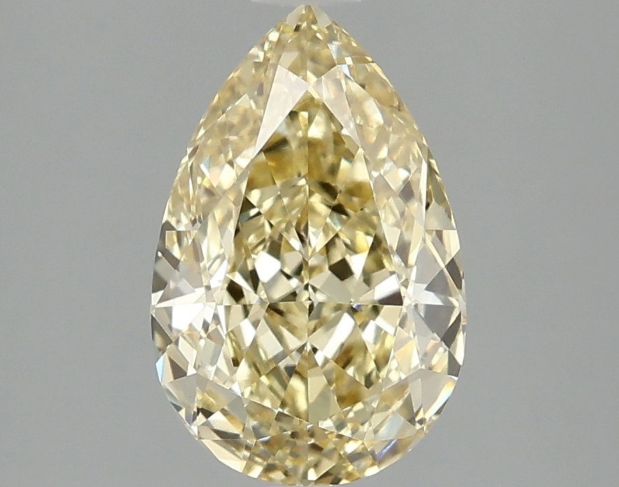 Lab-Grown Pear Diamond - 2.08 Carats, Fancy Intense Yellow Color, VVS2 Clarity - Certified by IGI - Report Number: LG693506587