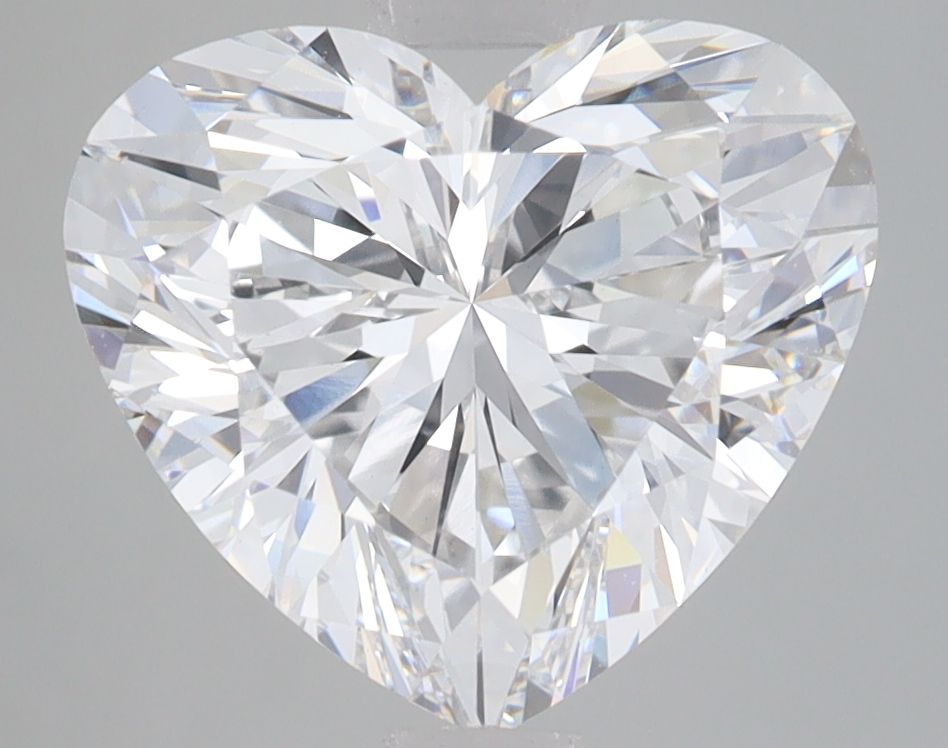 Lab-Grown Heart Diamond - 4.1 Carats, E Color, VVS2 Clarity - Certified by IGI - Report Number: LG655447870
