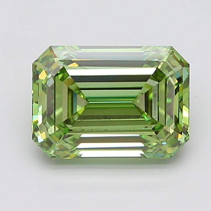Lab-Grown Emerald Diamond - 6.07 Carats, Fancy Vivid Green Color, VS2 Clarity - Certified by IGI - Report Number: LG668406729