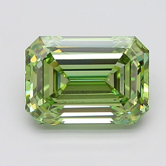 Lab-Grown Emerald Diamond - 6.07 Carats, Fancy Vivid Green Color, VS2 Clarity - Certified by IGI - Report Number: LG668406729