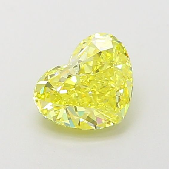 Lab-Grown Heart Diamond - 1.03 Carats, Fancy Vivid Yellow Color, VVS2 Clarity - Certified by IGI - Report Number: LG660440308