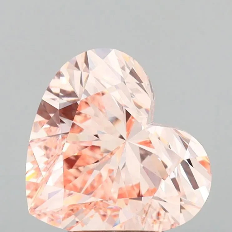 3.03ct Heart Lab Grown Diamond (Colour Fancy Pink, Clarity VS1, IGI Certified)