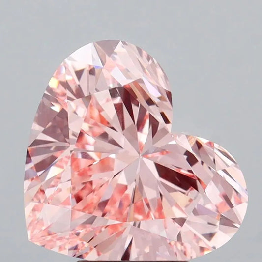 4,09 ct Herzförmiger, im Labor gezüchteter Diamant (Farbe: Fancy Intense Pink, Reinheit: VS1, IGI-zertifiziert)