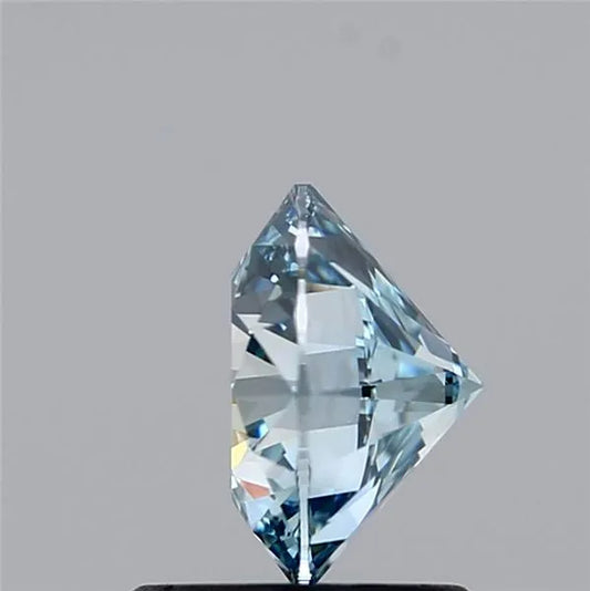 1.14ct Round Lab Grown Diamond (Colour Fancy Light Greenish Blue, Clarity VS1, Cut ID, IGI Certified)