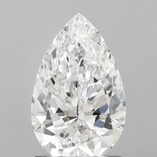 Diamant de laboratoire de 1,50 ct, taille poire (couleur E, pureté VS2, certifié IGI)