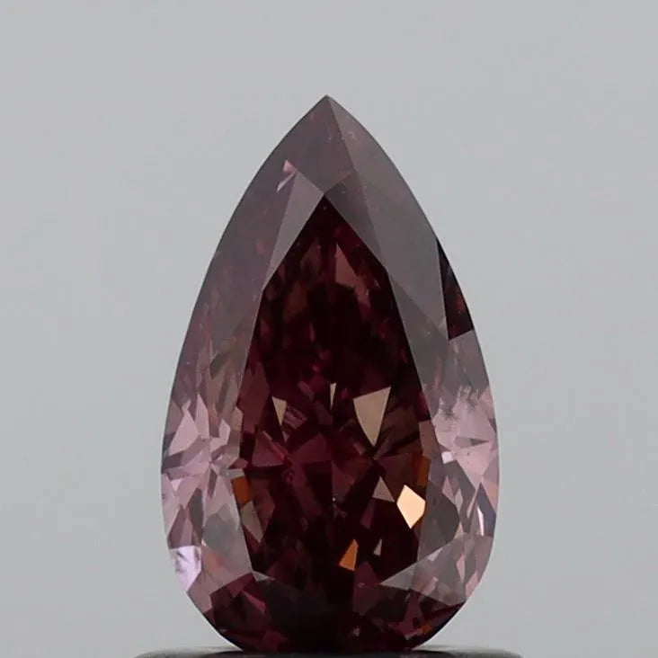 0.86ct Pear Lab Grown Diamond (Colour Fancy Pinkish Gray, Clarity VS2, IGI Certified)