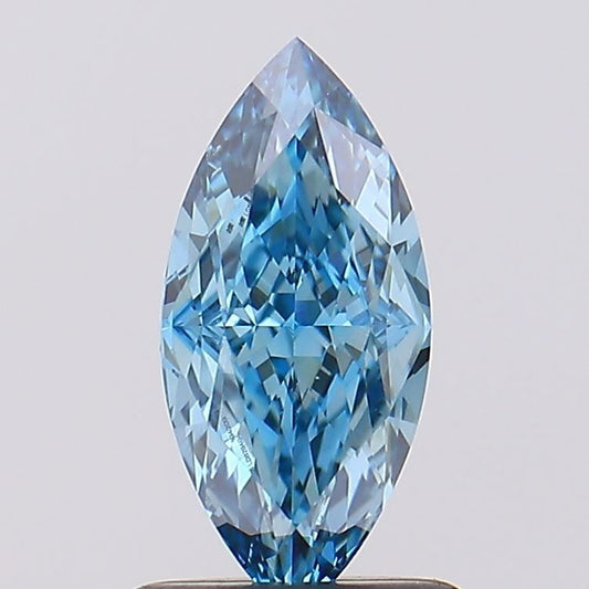 Lab-Grown Marquise Diamond - 1.03 Carats, Fancy Vivid Blue Color, VVS1 Clarity - Certified by IGI - Report Number: LG629494209