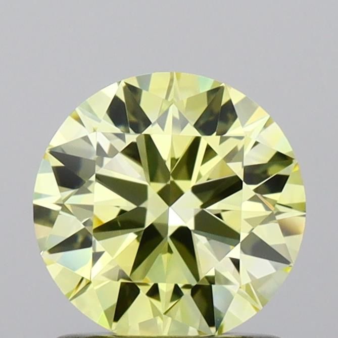 Lab-Grown Round Diamond - 1.03 Carats, Fancy Intense Yellow Color, VS1 Clarity - Certified by IGI - Report Number: LG654483056