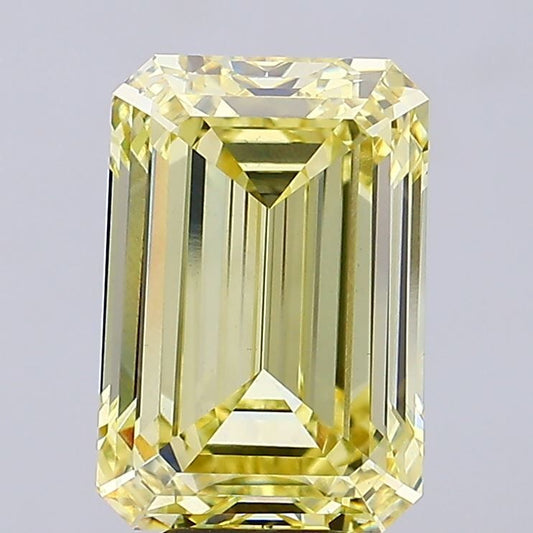 Lab-Grown Emerald Diamond - 7.54 Carats, Fancy Intense Yellow Color, VS1 Clarity - Certified by IGI - Report Number: LG681511208