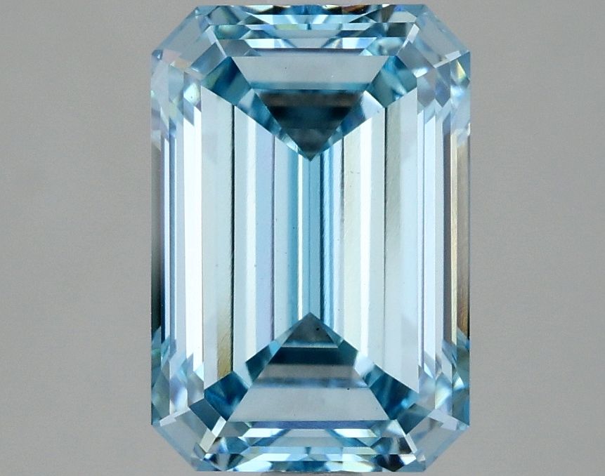 Lab-Grown Emerald Diamond - 3.0 Carats, Fancy Intense Blue Color, VS1 Clarity - Certified by IGI - Report Number: LG637461415
