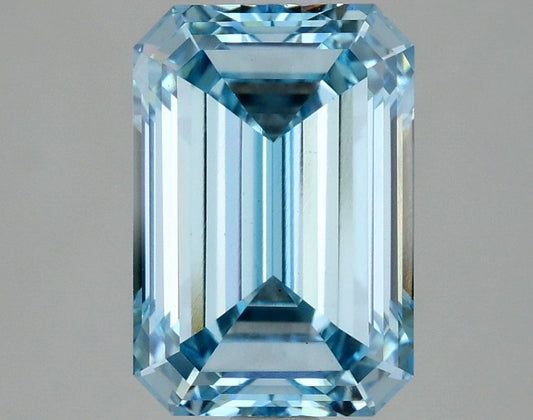 Lab-Grown Emerald Diamond - 3.0 Carats, Fancy Intense Blue Color, VS1 Clarity - Certified by IGI - Report Number: LG637461415