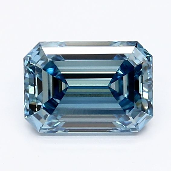 Lab-Grown Emerald Diamond - 1.0 Carats, Fancy Vivid Blue Color, VVS2 Clarity - Certified by IGI - Report Number: LG629484033