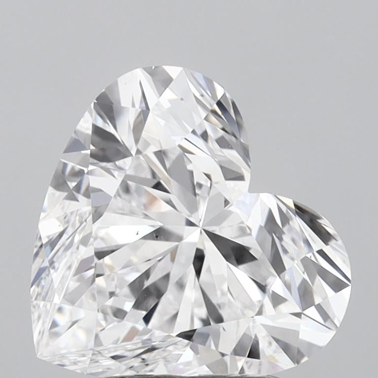 Lab-Grown Heart Diamond - 2.5 Carats, D Color, VS2 Clarity - Certified by IGI - Report Number: LG717592183