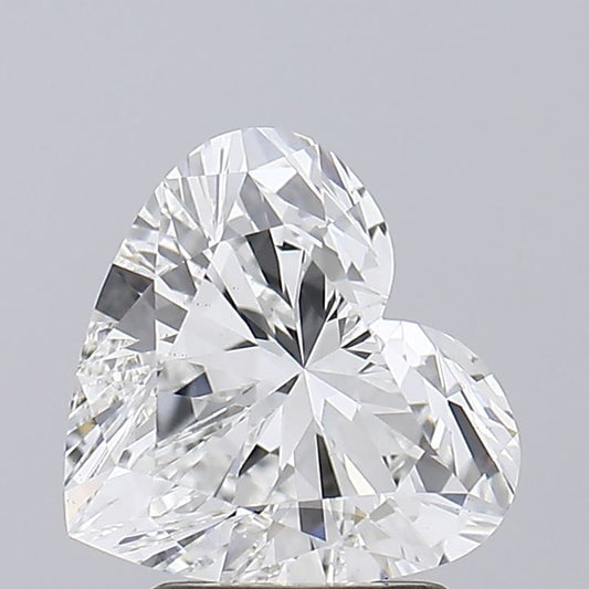 Lab-Grown Heart Diamond - 2.56 Carats, E Color, VVS2 Clarity - Certified by IGI - Report Number: LG616410497