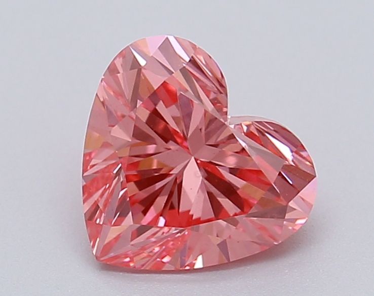 Lab-Grown Heart Diamond - 1.05 Carats, Fancy Vivid Pink Color, VVS2 Clarity - Certified by IGI - Report Number: LG615367067