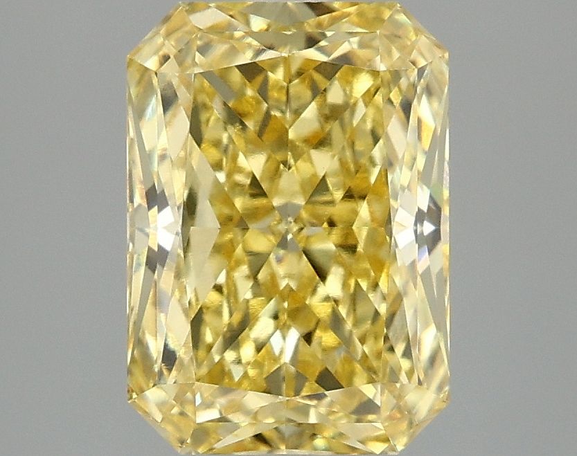 Lab-Grown Radiant Diamond - 3.03 Carats, Fancy Intense Yellow Color, VVS2 Clarity - Certified by IGI - Report Number: LG681558825