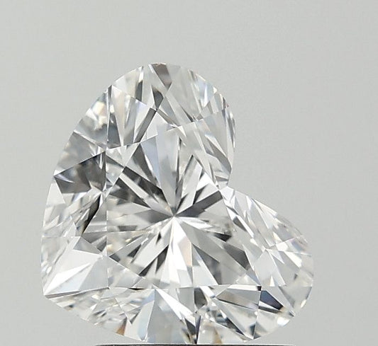Lab-Grown Heart Diamond - 2.0 Carats, F Color, VVS2 Clarity - Certified by IGI - Report Number: LG678573560