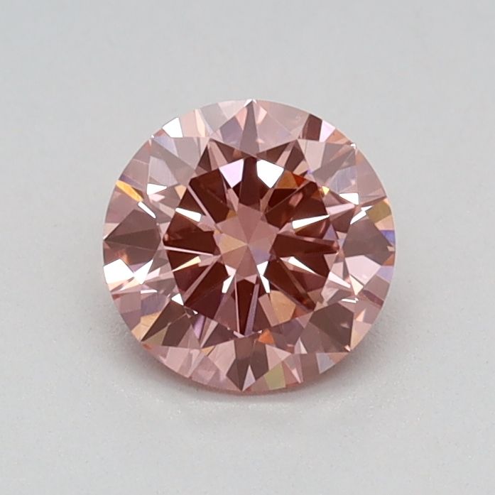 Lab-Grown Round Diamond - 0.49 Carats, Fancy Intense Pink Color, VS1 Clarity - Certified by IGI - Report Number: LG647442798