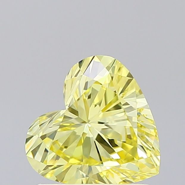 Lab-Grown Heart Diamond - 1.04 Carats, Fancy Intense Yellow Color, VVS1 Clarity - Certified by IGI - Report Number: LG625435391