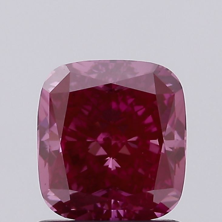 Lab-Grown Cushion Diamond - 1.11 Carats, Fancy Deep Pink Color, VS2 Clarity - Certified by IGI - Report Number: LG647475685