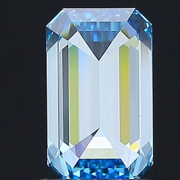 2.10ct Emerald Lab Grown Diamond (Colour Fancy Vivid Blue, Clarity VS1, IGI Certified)