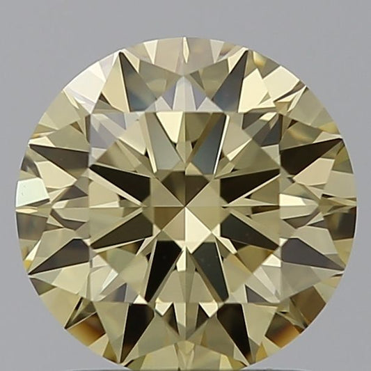 Lab-Grown Round Diamond - 1.49 Carats, Fancy Intense Yellow Color, VVS2 Clarity - Certified by IGI - Report Number: LG605328641