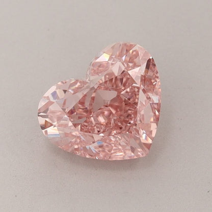 Lab-Grown Heart Diamond - 1.59 Carats, Fancy Vivid Pink Color, VVS2 Clarity - Certified by IGI - Report Number: LG635480001
