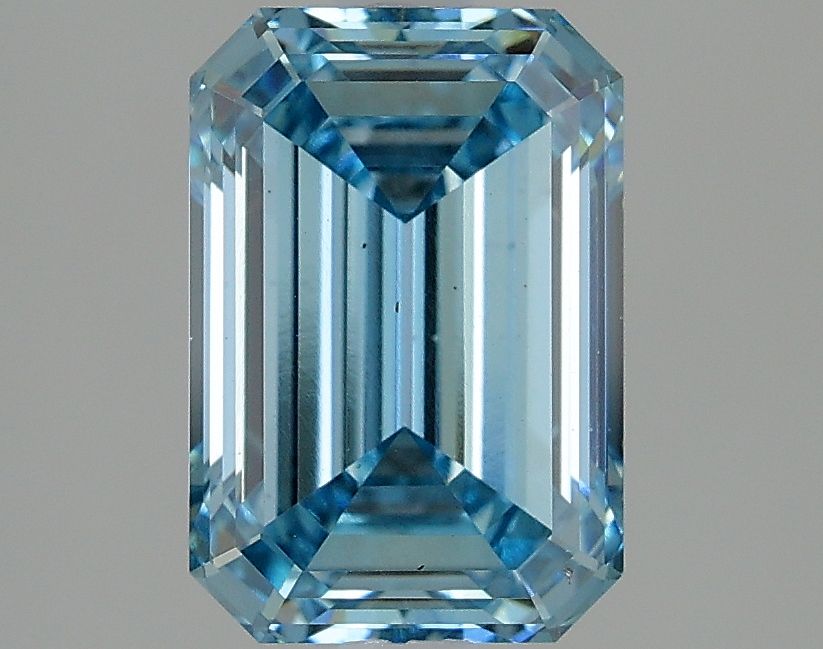 Lab-Grown Emerald Diamond - 2.52 Carats, Fancy Vivid Blue Color, VS2 Clarity - Certified by IGI - Report Number: LG634405668
