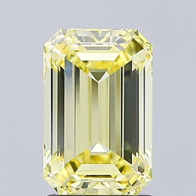 Lab-Grown Emerald Diamond - 2.03 Carats, Fancy Intense Yellow Color, VVS2 Clarity - Certified by IGI - Report Number: LG666408821