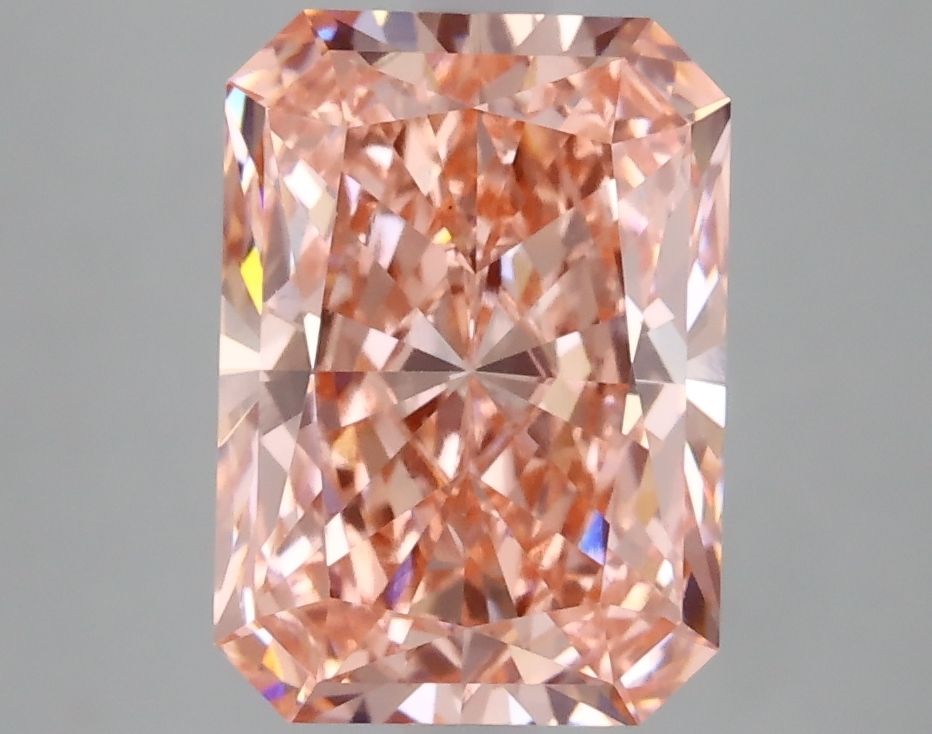 Lab-Grown Radiant Diamond - 3.57 Carats, Fancy Vivid Pink Color, VS2 Clarity - Certified by IGI - Report Number: LG633424105