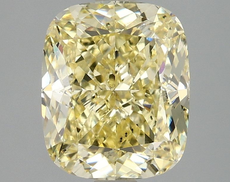 Lab-Grown Cushion Diamond - 3.06 Carats, Fancy Intense Yellow Color, VS2 Clarity - Certified by IGI - Report Number: LG687524466