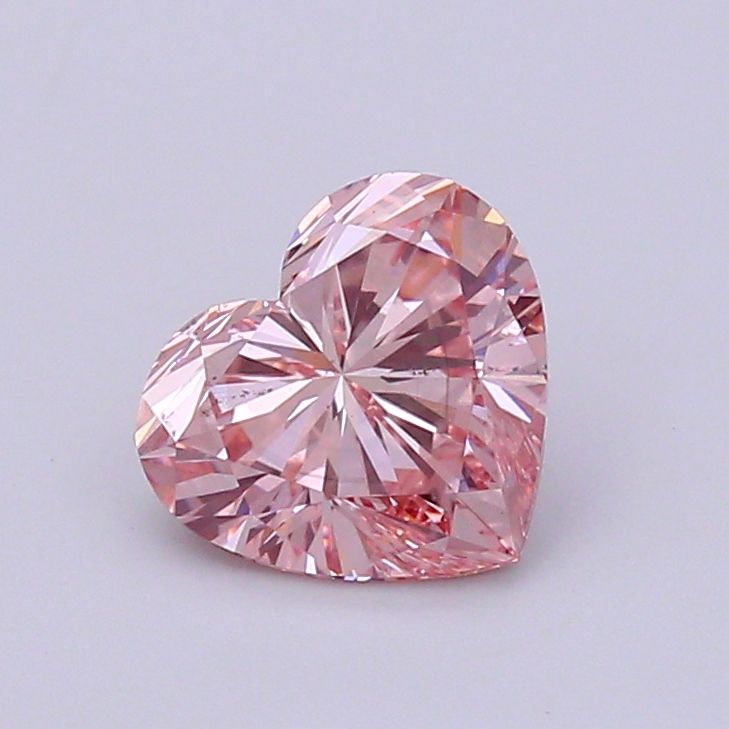 Lab-Grown Heart Diamond - 2.01 Carats, Fancy Intense Brownish Pink Color, SI1 Clarity - Certified by IGI - Report Number: LG534239260