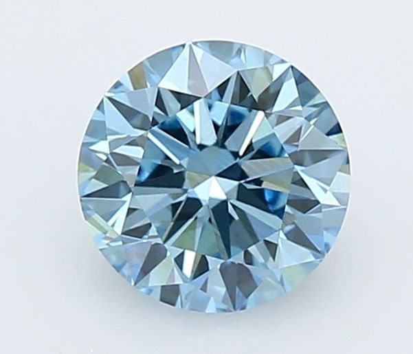Lab-Grown Round Diamond - 1.2 Carats, Fancy Vivid Blue Color, VS2 Clarity - Certified by IGI - Report Number: LG663404227