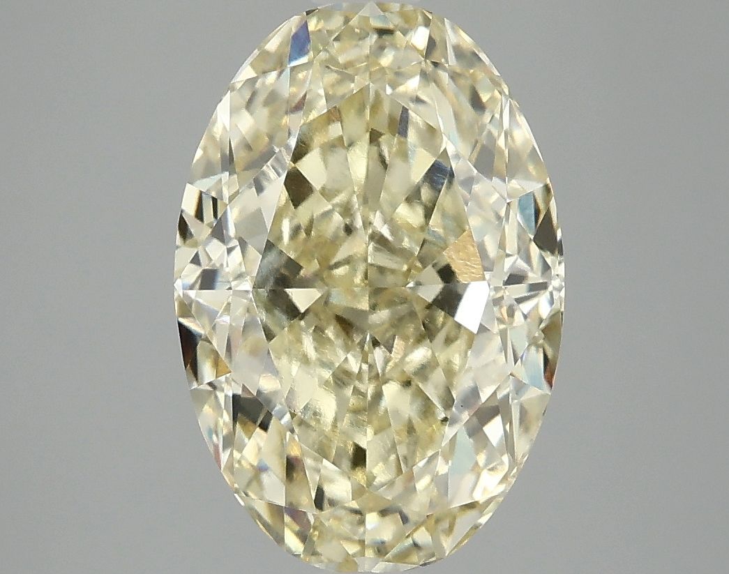 Lab-Grown Oval Diamond - 4.06 Carats, Fancy Intense Yellow Color, VVS2 Clarity - Certified by IGI - Report Number: LG687583298