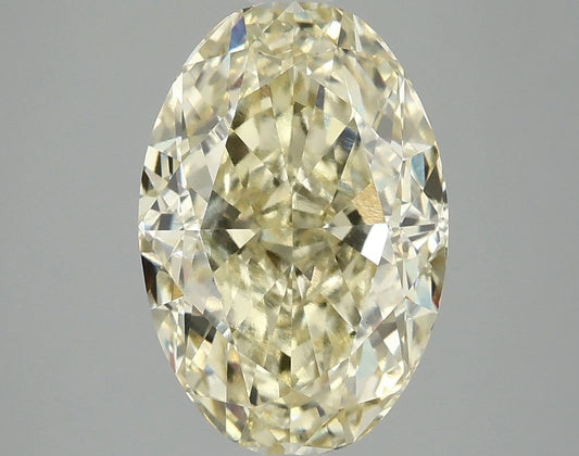 Lab-Grown Oval Diamond - 4.06 Carats, Fancy Intense Yellow Color, VVS2 Clarity - Certified by IGI - Report Number: LG687583298