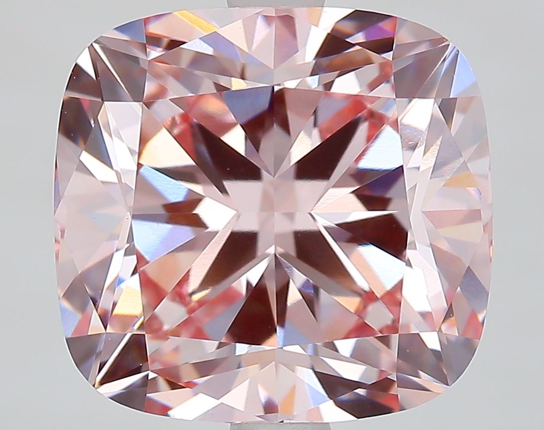 Lab-Grown Cushion Diamond - 4.03 Carats, Fancy Pink Color, VVS2 Clarity - Certified by IGI - Report Number: LG631468663