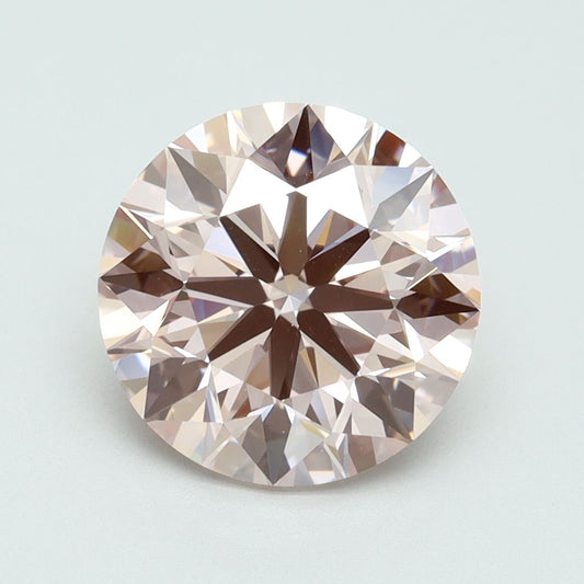 Lab-Grown Round Diamond - 3.05 Carats, Fancy Intense Pink Color, VVS2 Clarity - Certified by IGI - Report Number: LG616416788