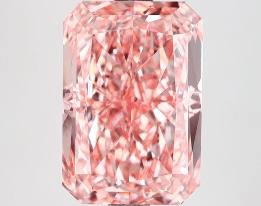 Lab-Grown Radiant Diamond - 3.56 Carats, Fancy Vivid Pink Color, VS1 Clarity - Certified by IGI - Report Number: LG629420722