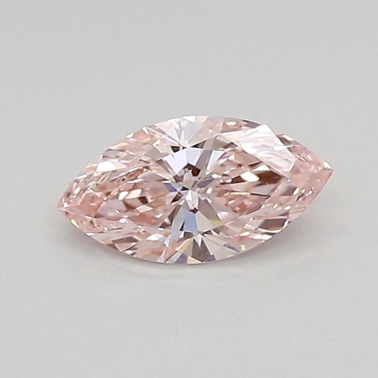 Lab-Grown Marquise Diamond - 0.44 Carats, Fancy Intense Pink Color, VS1 Clarity - Certified by IGI - Report Number: LG683527387