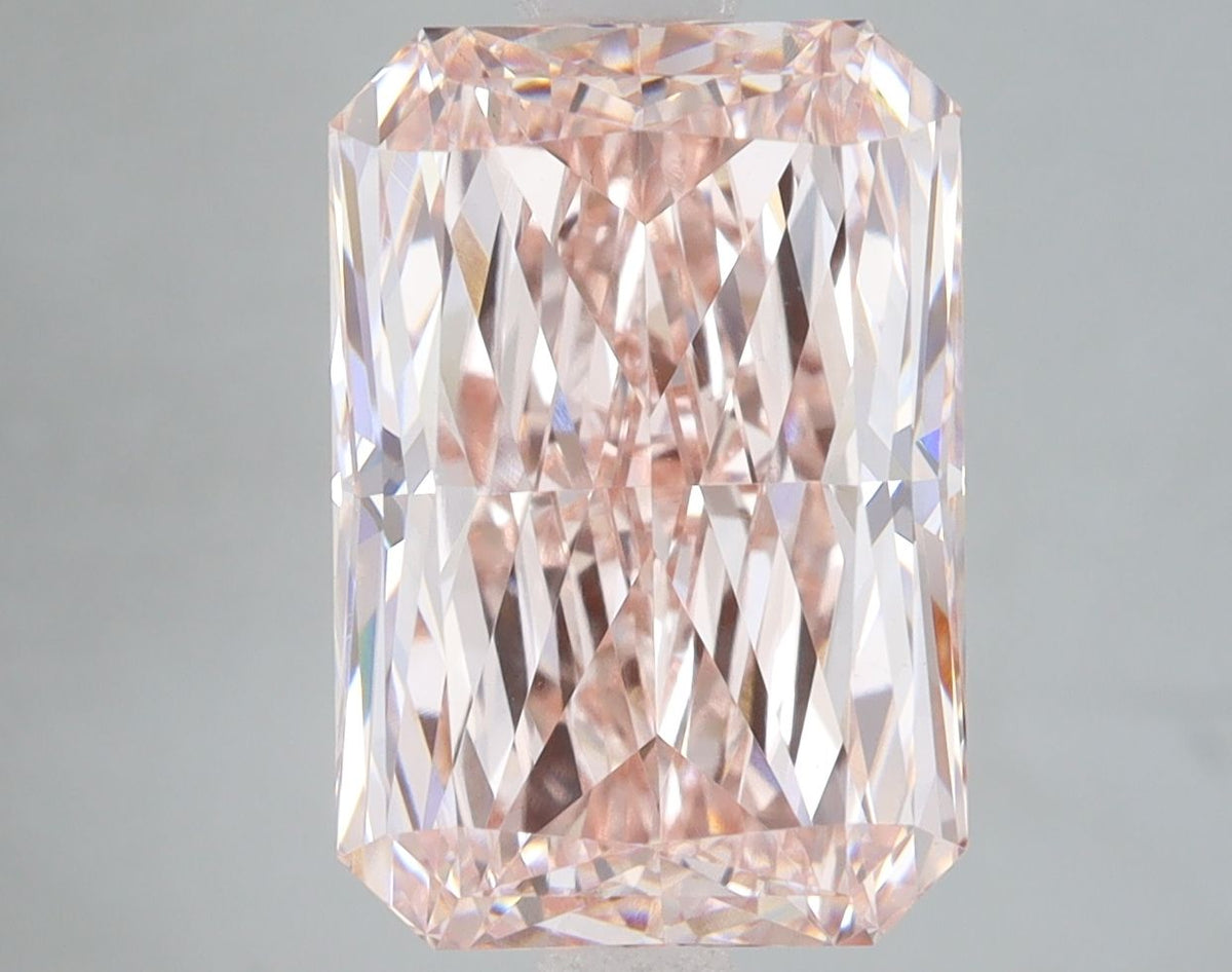 Lab-Grown Radiant Diamond - 6.05 Carats, Fancy Intense Pink Color, VVS2 Clarity - Certified by IGI - Report Number: LG668467793