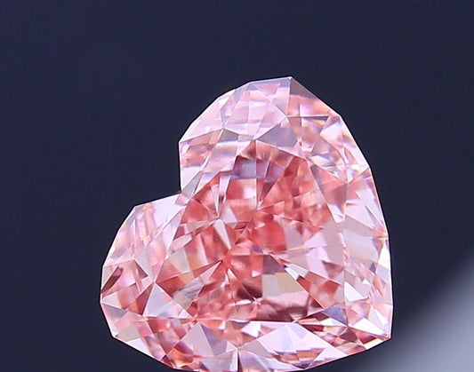 Lab-Grown Heart Diamond - 2.52 Carats, Fancy Intense Pink Color, VS1 Clarity - Certified by IGI - Report Number: LG632490205