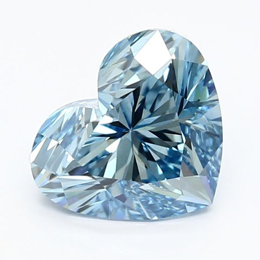 Lab-Grown Heart Diamond - 2.02 Carats, Fancy Vivid Blue Color, VS1 Clarity - Certified by IGI - Report Number: LG635465503