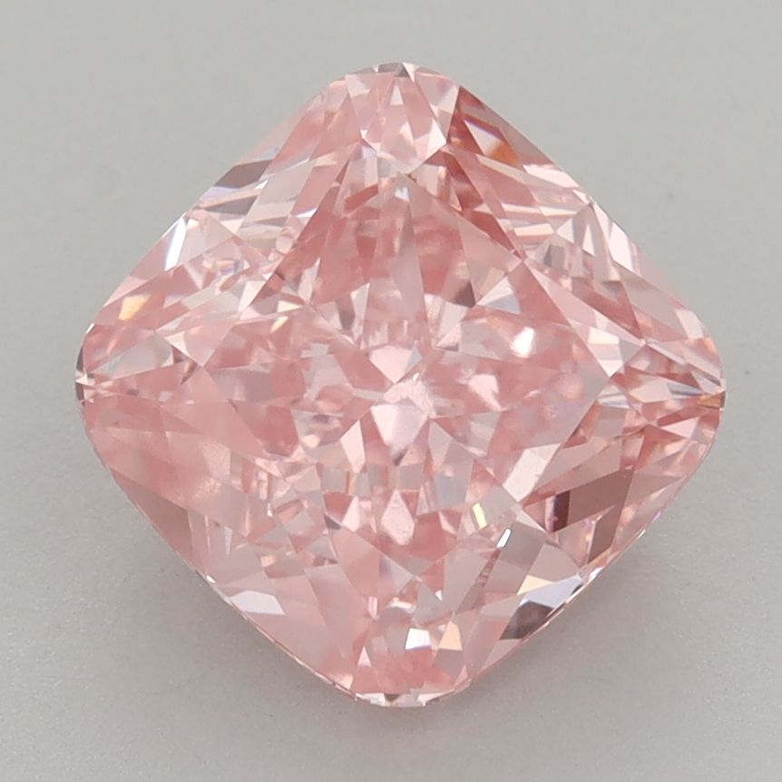 Lab-Grown Cushion Diamond - 3.51 Carats, Fancy Vivid Pink Color, VS1 Clarity - Certified by IGI - Report Number: LG662408724