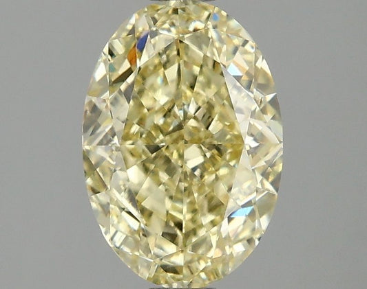 Lab-Grown Oval Diamond - 2.03 Carats, Fancy Intense Yellow Color, VVS2 Clarity - Certified by IGI - Report Number: LG678527653