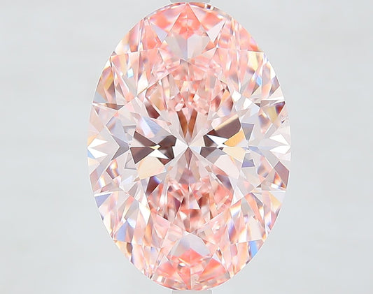 Lab-Grown Oval Diamond - 7.0 Carats, Fancy Intense Pink Color, VS2 Clarity - Certified by IGI - Report Number: LG625460441